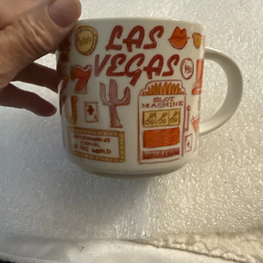 Starbucks Been There Series Las Vegas Ceramic Mug White Orange Red Yellow 2023